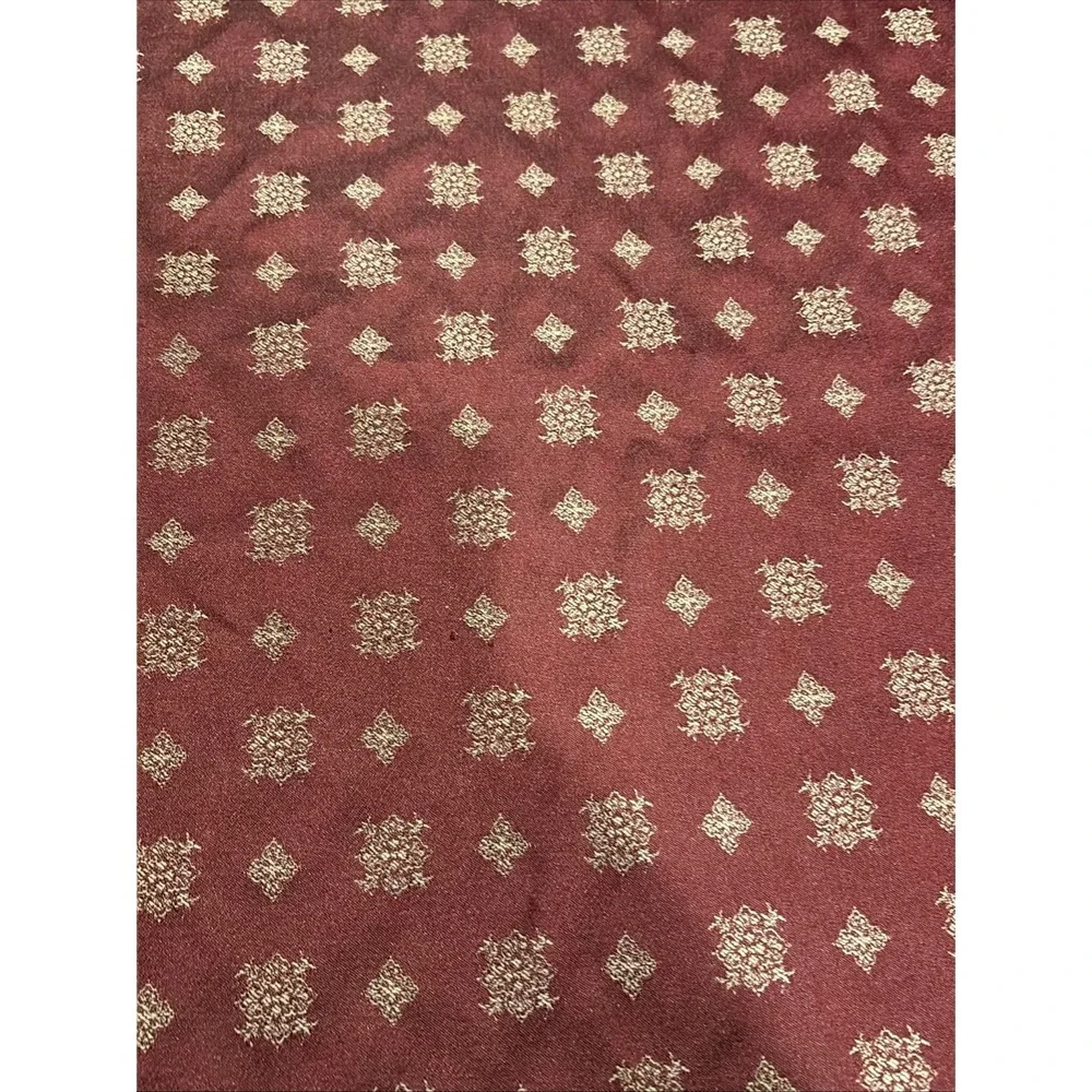 Tablecloth Burgundy‎ With Tan Design Cotton Blend Square 48